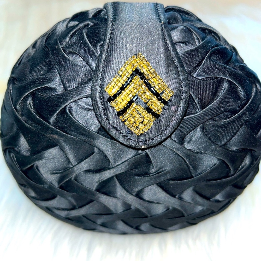 ⭐️Lancôme⭐️Black Satin Woven Purse/Clutch - Picture 3 of 10